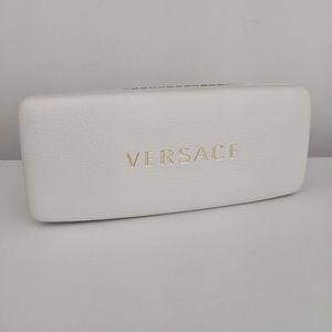 VERSACE Glasses Case, White, With Cloth